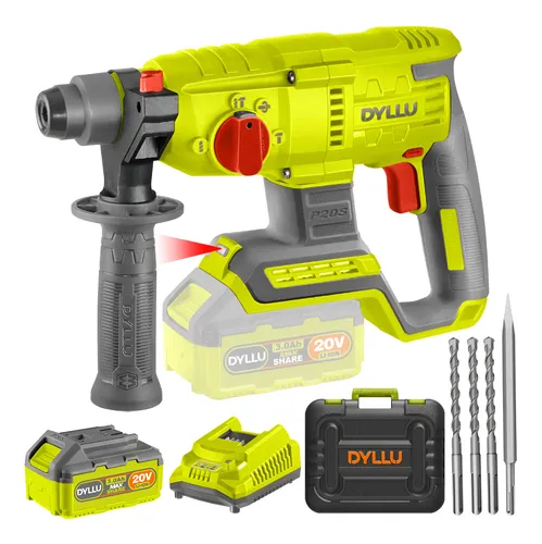 [DI20RM22C] Rotomartillo Dyllu DTLM1522-4 Industrial SDS-Plus Brushless 20V 22mm con Bateria y Cargador