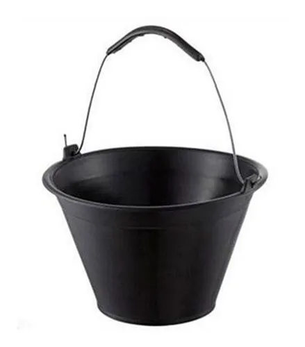 Balde Albañil Chayto Plastico Negro Reforzado