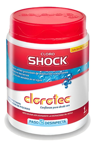 Cloro Solido Shock Clorotec para Piletas Pintadas x 1KG @