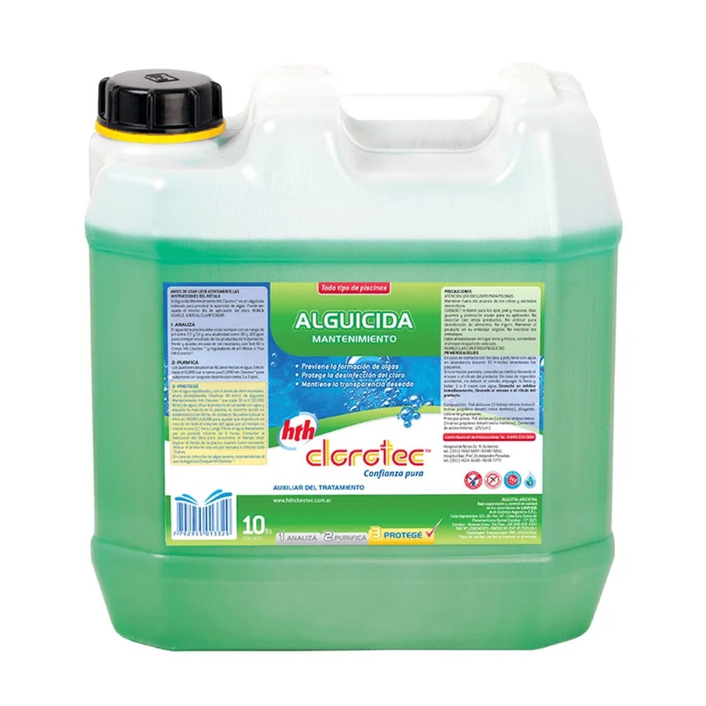 Alguicida para Mantenimiento Clorotec x 10LT @