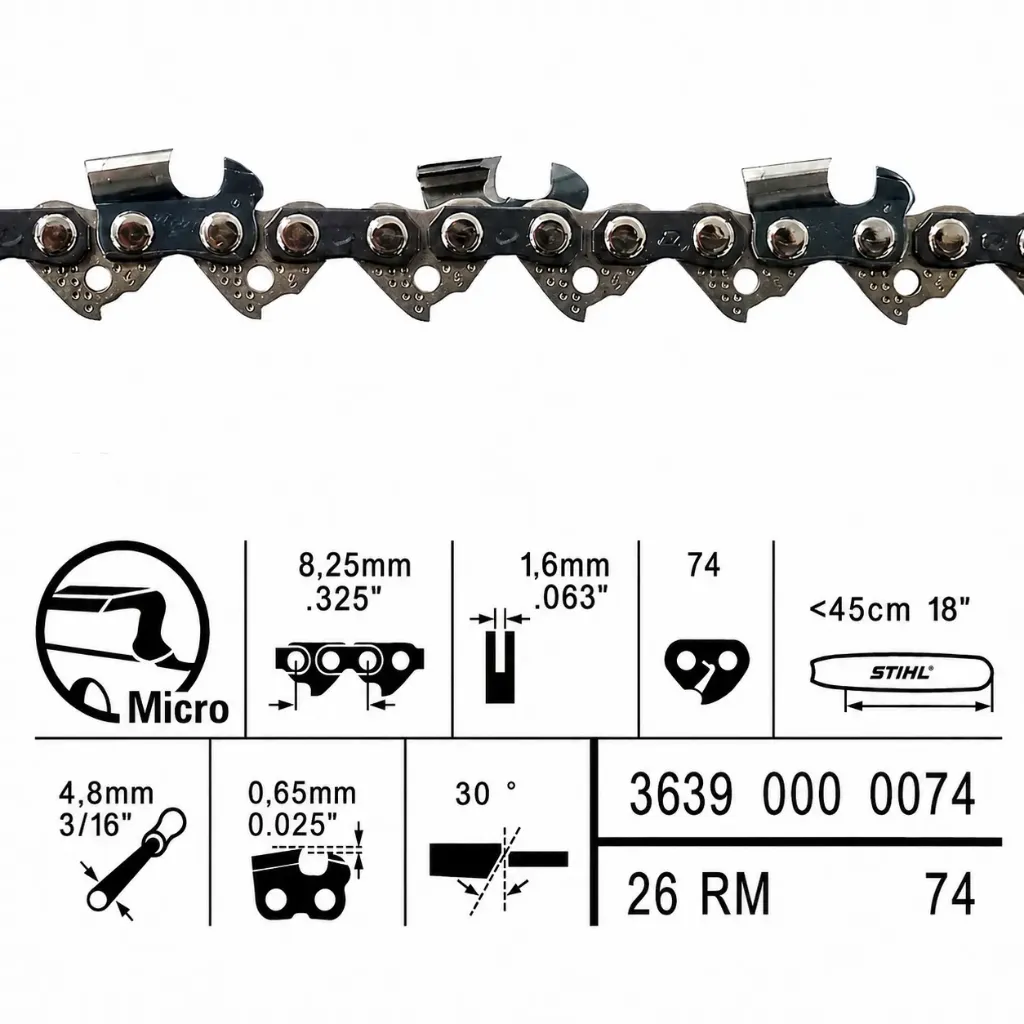 [3639-000-0074] Cadena Stihl 0.325 1.6 Espada 45cm