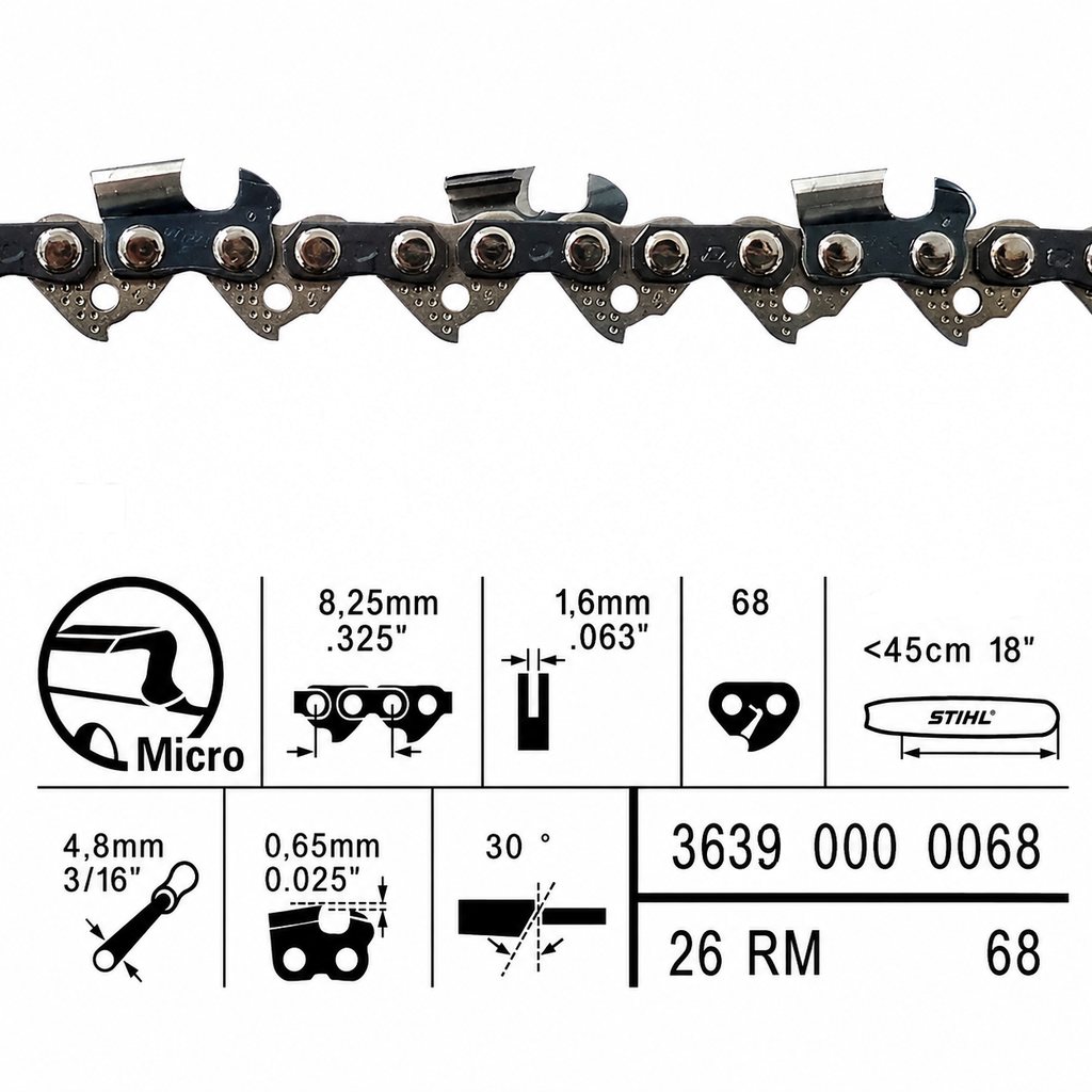 [3639-000-0068] Cadena Stihl 0.325 1.6 Espada 45cm