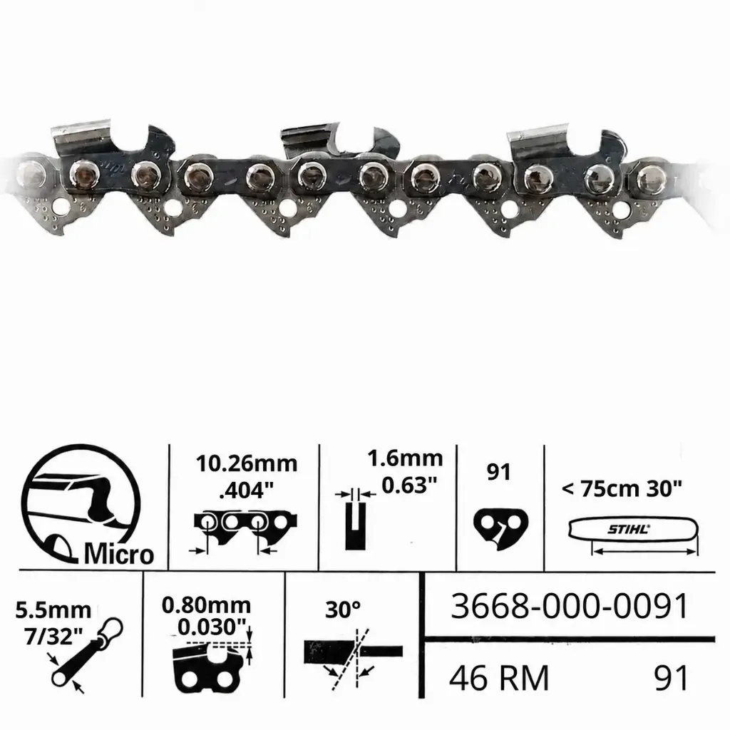 [3668-000-0091] Cadena Stihl 0.404" 1.6 RM Espada 75cm