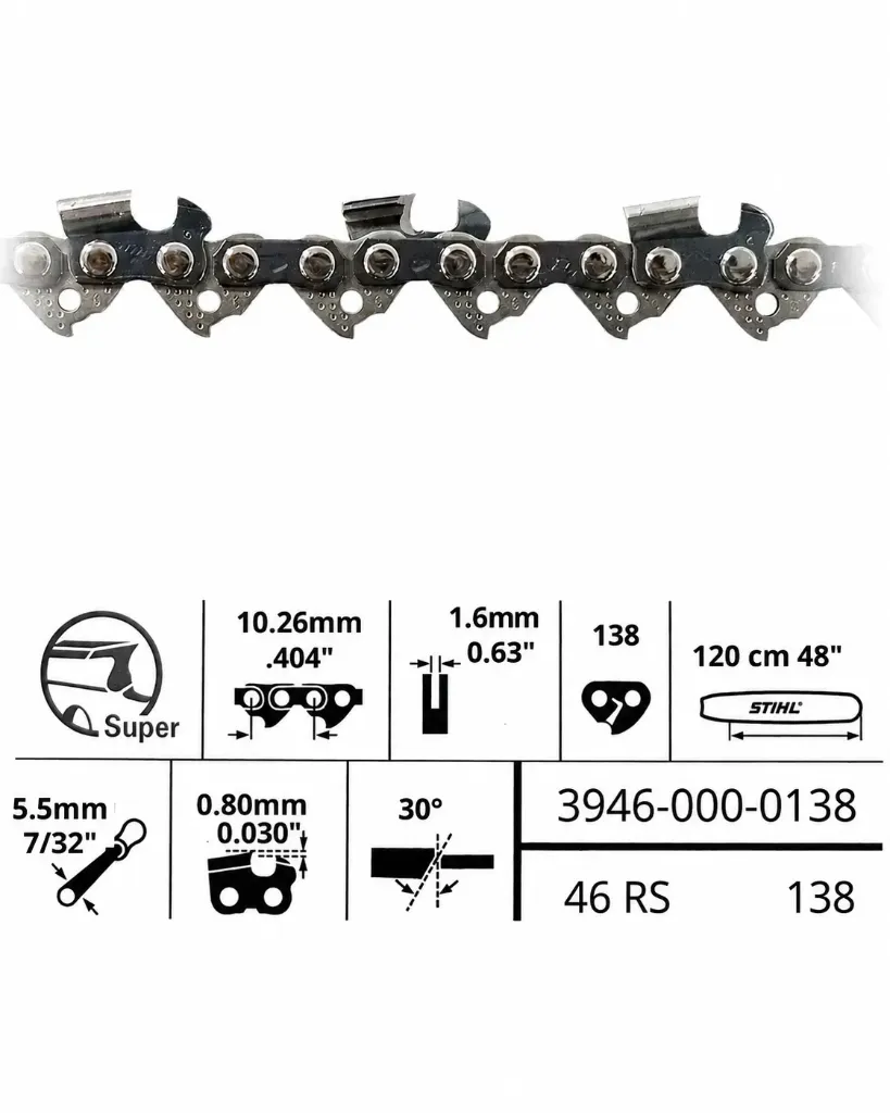 [3946-000-0138] Cadena Stihl 0.404" 1.6 RS Espada 120cm
