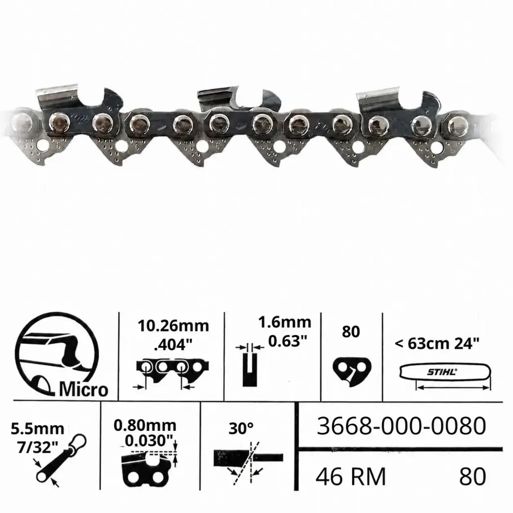 [3668-000-0080] Cadena Stihl 0.404" 1.6 RM Espada 63cm