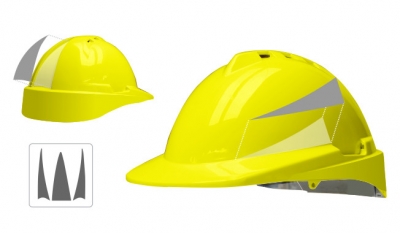 [902605] Casco Libus Millenium Class Sin ventilacion Amarillo C/ Reflectivos   