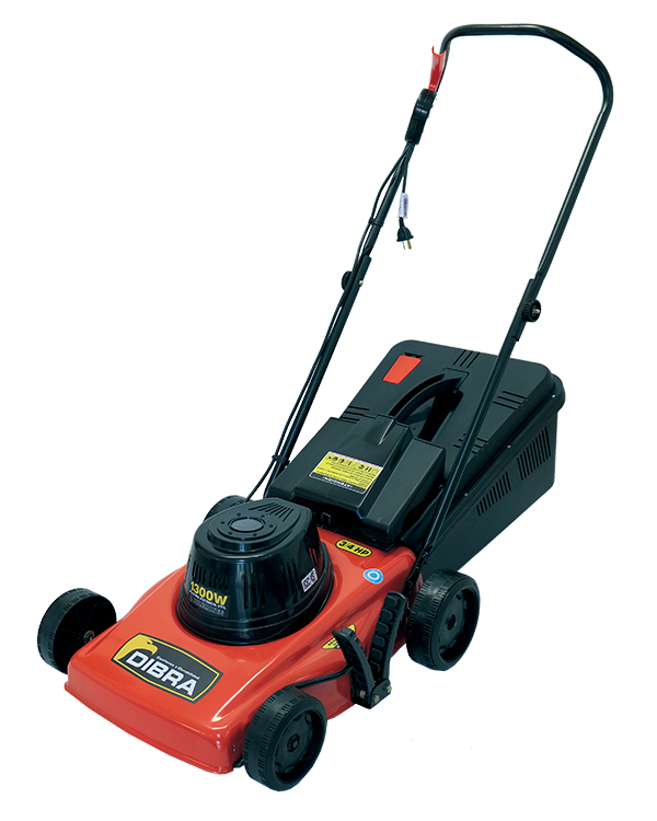 [R42E] Cortadora Cesped Dibra 1300W con Bolsa 6 Posiciones Corte 390mm