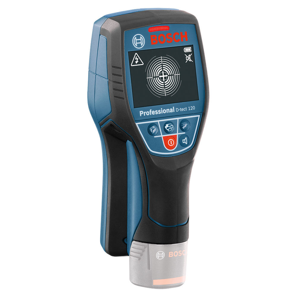 Detector de Materiales Bosch D-Tect 120 Profundidad 12cms para Madera Metales Plasticos (con Agua) y Cables Electricos