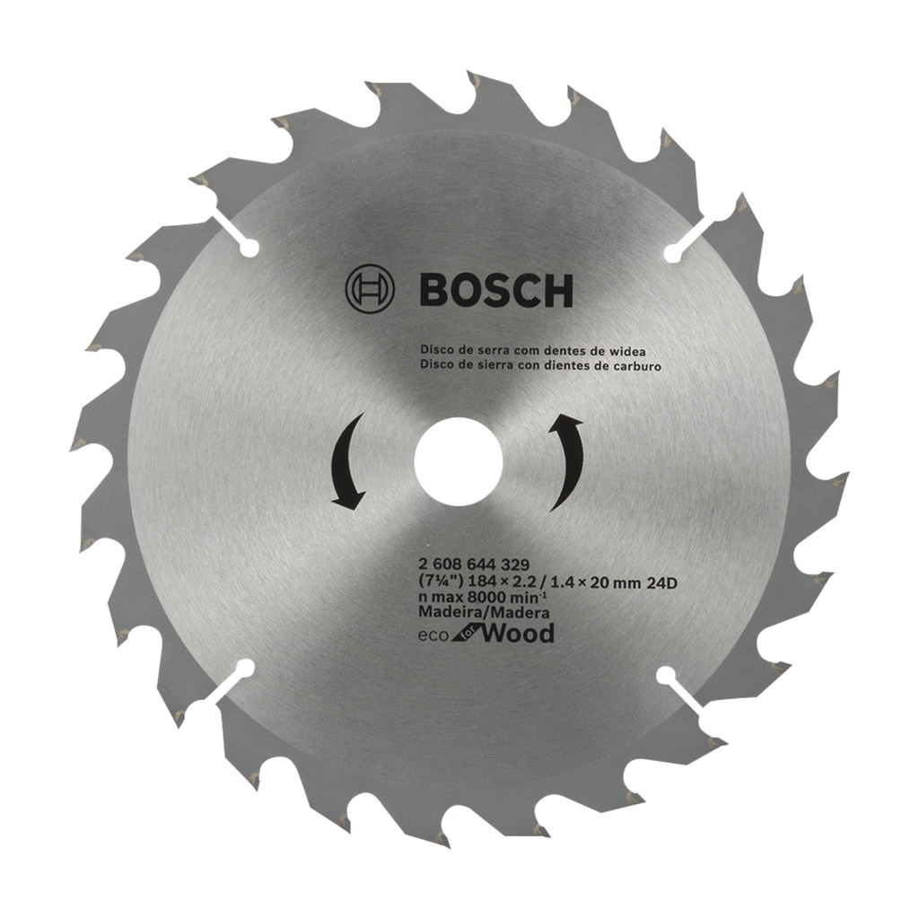 [2608644329] Hoja de Sierra Circular Bosch 7.1/4" 24 Dientes Madera