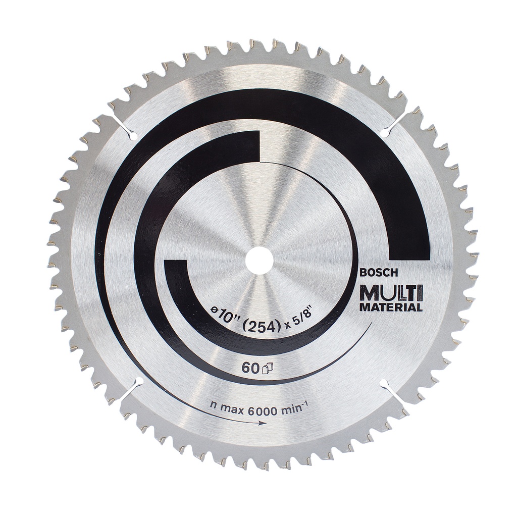 Hoja de Sierra Circular Bosch 7.1/4" 60 Dientes Aluminio y Multimaterial