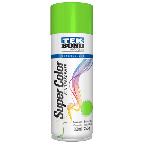 Pintura en Aerosol Fluorescente Tek Bond x 350ml/250grs Color Verde 