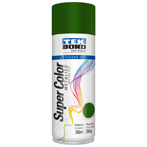 Pintura en Aerosol Metalizada Tek Bond x 350ml/250grs Color Verde 