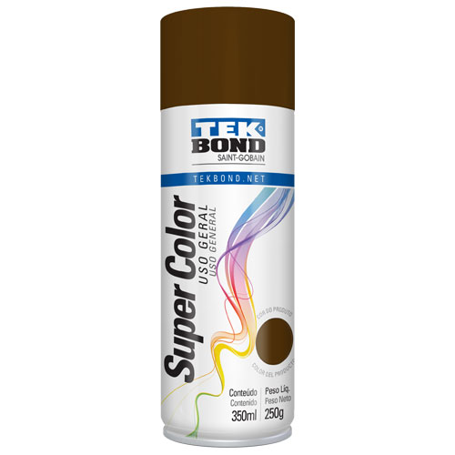 Pintura en Aerosol Super Color Acrilica Tek Bond x 350ml/250grs Color Marron 