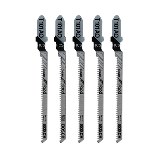 [2608667304] Hoja Sierra Caladora Bosch T101AO x 5u para Madera Corte Limpio