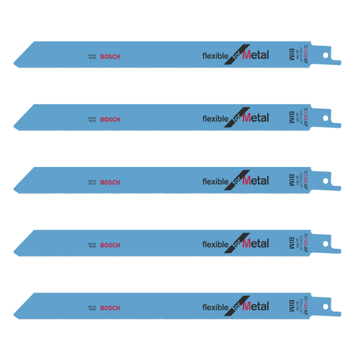 [2608656018] Hoja Sierra Sable Bosch S1122AF 225mm para Chapas/Perfiles Finos/Tubos Finos x 5u.