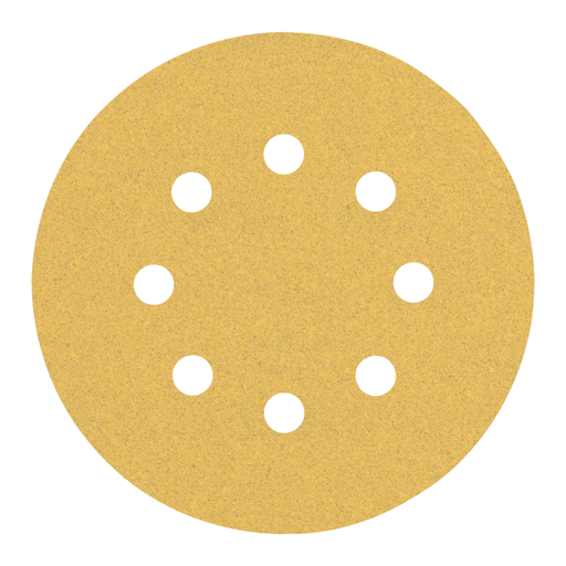 [2608900803] Hoja de Lija Bosch con Velcro 125mm Grano 40 x 5u.