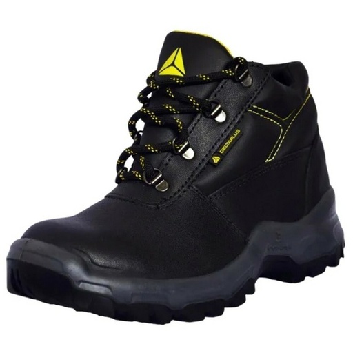 [WXECAPRIDNE-45] Talle 45 Botin Delta Plus Cuero Flor Negro Puntera de Acero Dielectrico @
