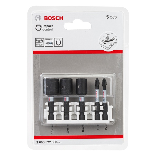 [2608522350] Set de Puntas y Boquillas Magneticas Bosch Impact Control