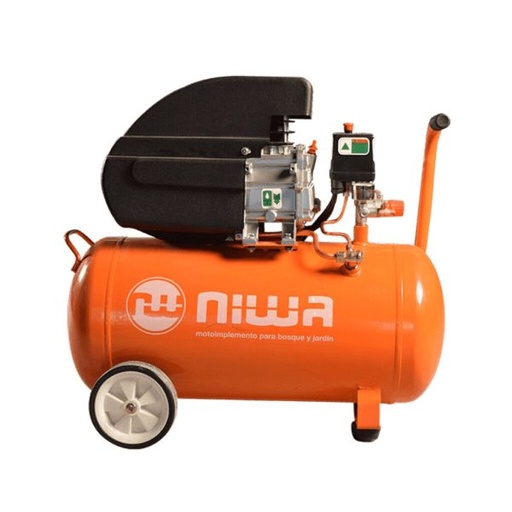 [1020250] Compresor Niwa 50 2.5HP 50 litros con Kit de 5 piezas