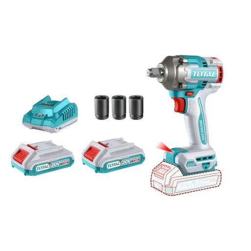 [COMBOTOTAL1] Combo Total Llave de Impacto TIWLI20401 + Kit Bateria y Cargador TFBCPK1222-4