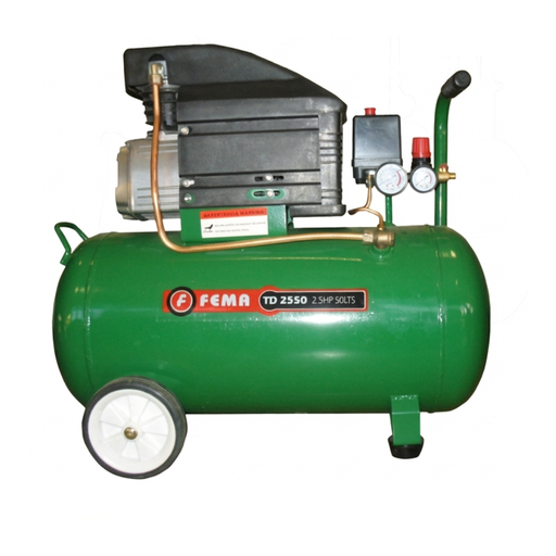 [69370208-5] Compresor Fema 2,5 HP x 50lt. 220V.+ kit 5pz