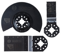 [2608662343] Juego de Hojas para Multicortadora Bosch de 3 Piezas para Madera